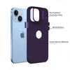 iPhone 14 Ultra Hybird Ring Silicone Matte Back Case Cover Anti-Shock Drop Protection (Deep Purple)