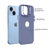 iPhone 14 Ultra Hybird Ring Silicone Matte Back Case Cover Anti-Shock Drop Protection (Lavender Grey)