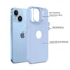 iPhone 14 Ultra Hybird Ring Silicone Matte Back Case Cover Anti-Shock Drop Protection (Serria Blue)