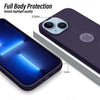 iPhone 14 Ultra Hybird Ring Silicone Matte Back Case Cover Anti-Shock Drop Protection (Deep Purple)