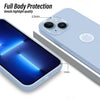 iPhone 14 Ultra Hybird Ring Silicone Matte Back Case Cover Anti-Shock Drop Protection (Serria Blue)