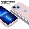 iPhone 14 Ultra Hybird Ring Silicone Matte Back Case Cover Anti-Shock Drop Protection (Sand Pink)