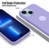 iPhone 14 Ultra Hybird Ring Silicone Matte Back Case Cover Anti-Shock Drop Protection (Light Purple)