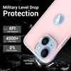 iPhone 14 Ultra Hybird Ring Silicone Matte Back Case Cover Anti-Shock Drop Protection (Sand Pink)