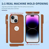 iPhone 15 Heat Dissipation Grid Slim Back Cover Case Brown