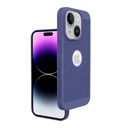 iPhone 15 Heat Dissipation Grid Slim Back Cover Case Lavender Grey