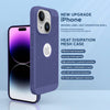 iPhone 14 Heat Dissipation Grid Slim Back Cover Case Lavender Grey