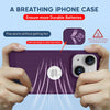 iPhone 15 Plus Heat Dissipation Grid Slim Back Cover Case Deep Purple