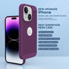 iPhone 15 Plus Heat Dissipation Grid Slim Back Cover Case Deep Purple