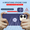 iPhone 12 Heat Dissipation Grid Slim Back Cover Case Blue