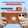 iPhone 12 Heat Dissipation Grid Slim Back Cover Case Brown
