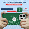 iPhone 15 Pro Heat Dissipation Grid Slim Back Cover Case Green