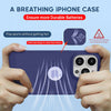 iPhone 14 Pro Max Heat Dissipation Grid Slim Back Cover Case Blue