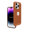 iPhone 14 Pro Max Heat Dissipation Grid Slim Back Cover Case Brown