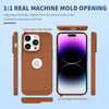 iPhone 15 Pro Heat Dissipation Grid Slim Back Cover Case Brown
