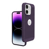 iPhone 12 Heat Dissipation Grid Slim Back Cover Case Deep Purple