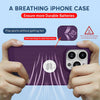 iPhone 15 Pro Heat Dissipation Grid Slim Back Cover Case Deep Purple