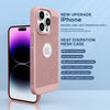 iPhone 15 Pro Heat Dissipation Grid Slim Back Cover Case Sand Pink