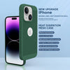 iPhone 15 Heat Dissipation Grid Slim Back Cover Case Green