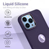 iPhone 13 Pro Ultra Hybird Ring Silicone Matte Back Case Cover Anti-Shock Drop Protection (Deep Purple)