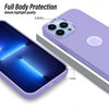 iPhone 13 Pro Ultra Hybird Ring Silicone Matte Back Case Cover Anti-Shock Drop Protection (Light Purple)