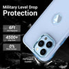 iPhone 13 Pro Ultra Hybird Ring Silicone Matte Back Case Cover Anti-Shock Drop Protection (Serria Blue)