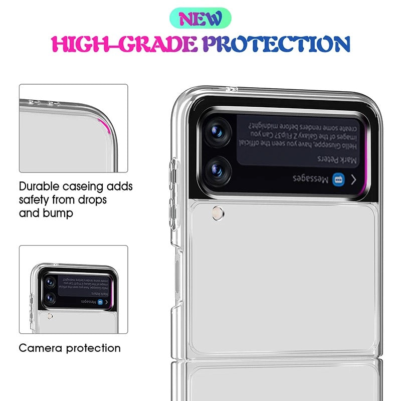 Samsung Galaxy Z Flip3 5G Transparent Hard Pc Clear Case Cover