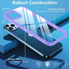 iPhone 13 Pro  New Ultra Hybird Transparent Skin Anti-Drop Metal Lens Protective Back Case Cover (Purple)