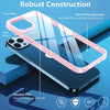 iPhone 12 Pro New Ultra Hybird Transparent Skin Anti-Drop Metal Lens Protective Back Case Cover (Sand Pink)