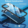 iPhone 13 Pro New Ultra Hybird Transparent Skin Anti-Drop Metal Lens Protective Back Case Cover (Black)