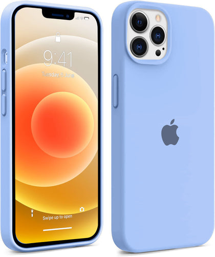 iPhone 14 Pro Original Silicone Logo Back Cover Case Serria Blue