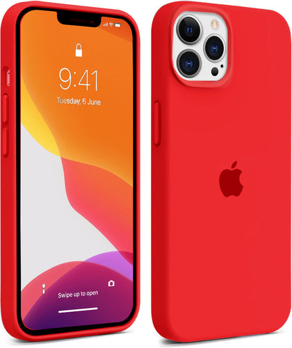 iPhone 13 Pro Max Original Silicone Logo Back Cover Case Red