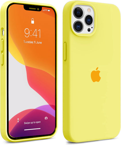 iPhone 15 Pro Original Silicone Logo Back Cover Case Yellow