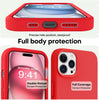 iPhone 15 Pro Liquid Silicone Microfiber Lining Soft Back Cover Case Red