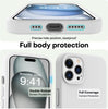 iPhone 14 Pro Max Liquid Silicone Microfiber Lining Soft Back Cover Case White