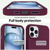 iPhone 14 Pro Liquid Silicone Microfiber Lining Soft Back Cover Case Plum