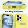 iPhone 14 Pro Liquid Silicone Microfiber Lining Soft Back Cover Case Yellow