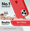 iPhone 14 Pro Max Liquid Silicone Microfiber Lining Soft Back Cover Case Red