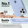 iPhone 14 Pro Liquid Silicone Microfiber Lining Soft Back Cover Case Serria Blue