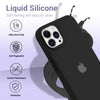 iPhone 14 Pro Max Liquid Silicone Microfiber Lining Soft Back Cover Case Black