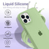 iPhone 15 Pro Max Liquid Silicone Microfiber Lining Soft Back Cover Case Macha Green