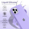 iPhone 15 Pro Liquid Silicone Microfiber Lining Soft Back Cover Case Elegant Purple