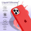 iPhone 14 Pro Liquid Silicone Microfiber Lining Soft Back Cover Case Red