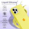 iPhone 14 Pro Liquid Silicone Microfiber Lining Soft Back Cover Case Yellow